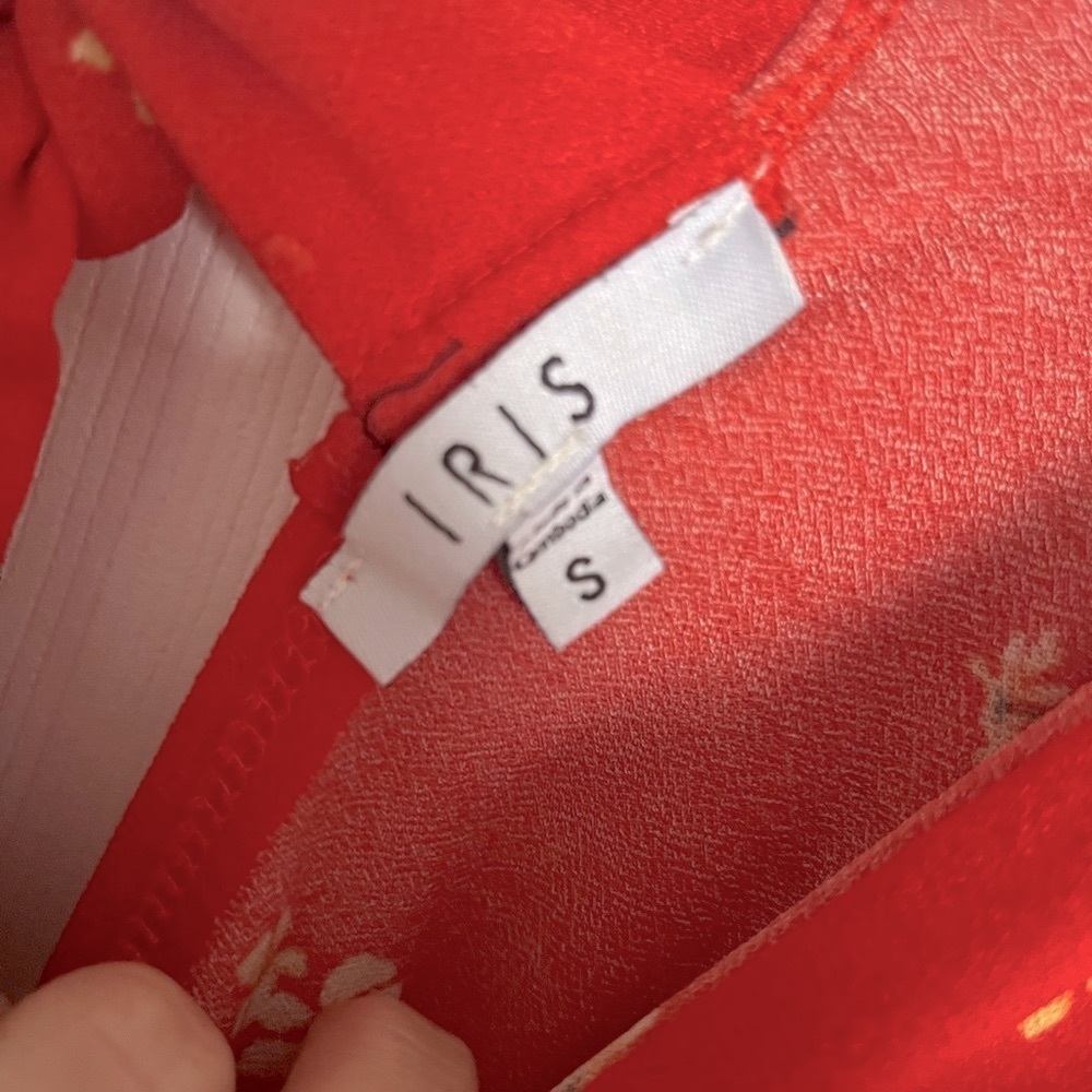 Red Floral Ruffle Romper - Picture 2 of 3